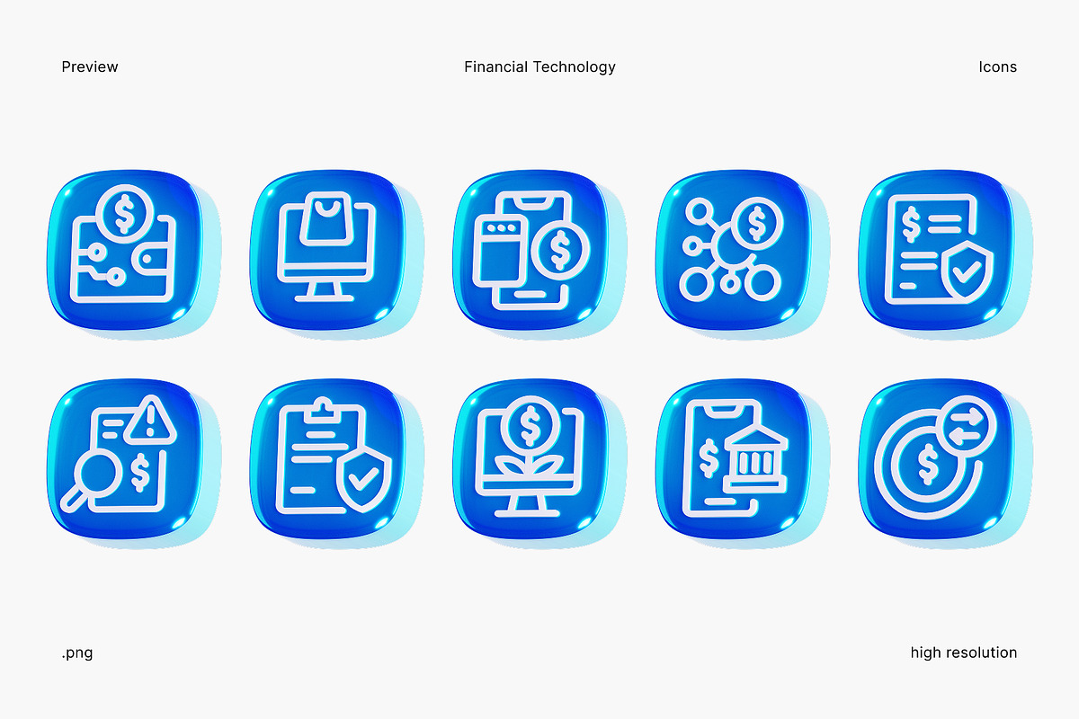 Financial Technology 3D Icon Set, an Object 3D Model by Eklip Studio (Photo 3 of 4)