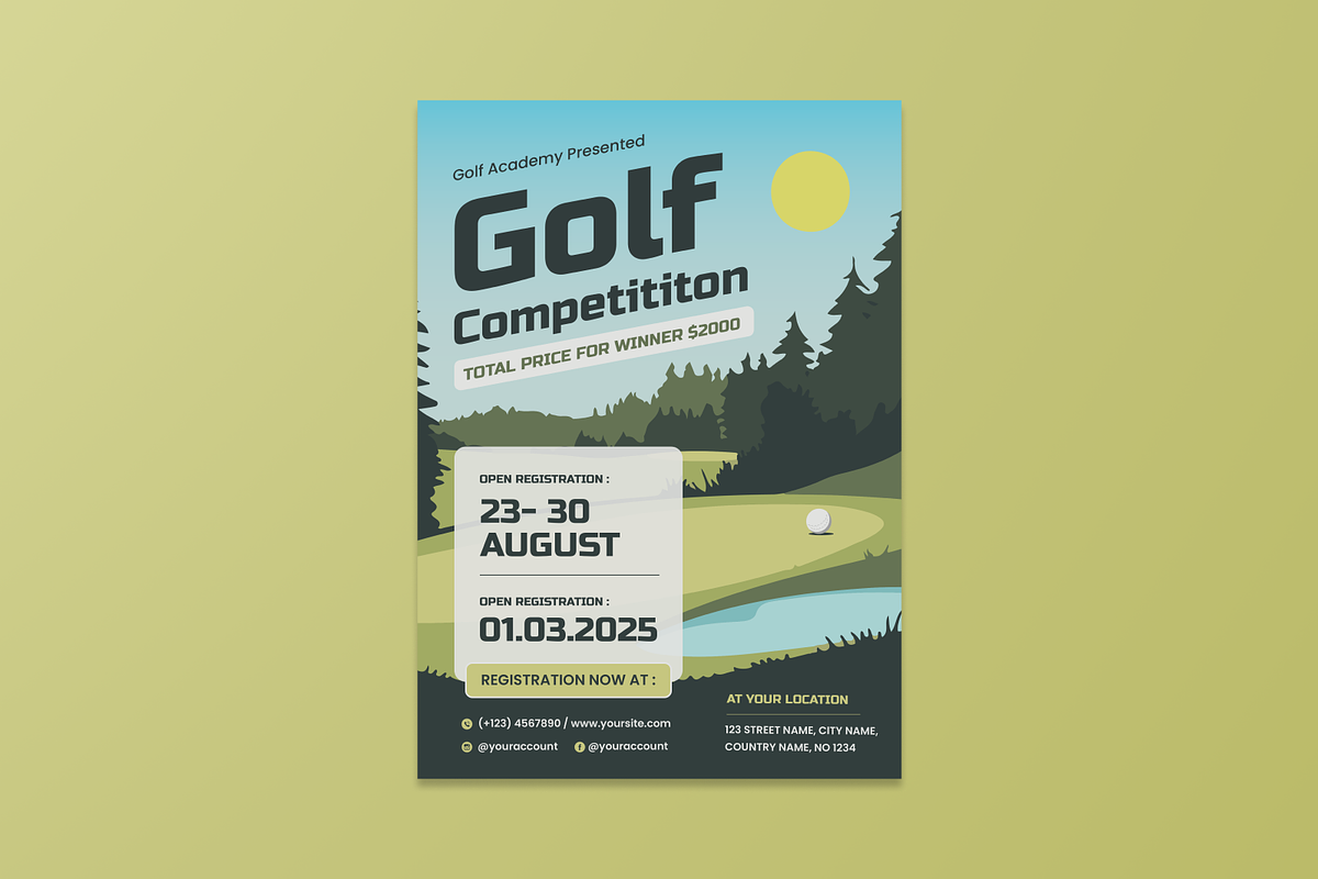 Golf Competition Flyer, a Flyer Template by MMPixelCraft (Photo 4 of 5)