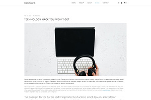 MiniStore ECommerce Store Template
