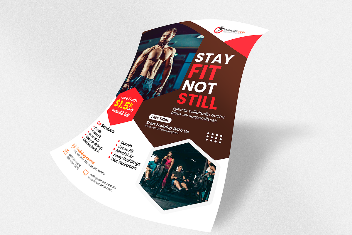 Fitness Trainer Flyer, a Flyer Template by Creativpixl (Photo 7 of 8)