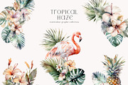 Tropical Haze Watercolor Clipart Set, an Object Illustration by Twigs and Twine (Thumbnail 2 of 9)