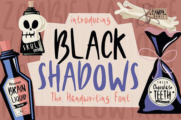 Black Shadows Font preview 8