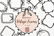 Vintage frame hand drawn line art, an Object Illustration by RimzStudio (Thumbnail 1 of 3)