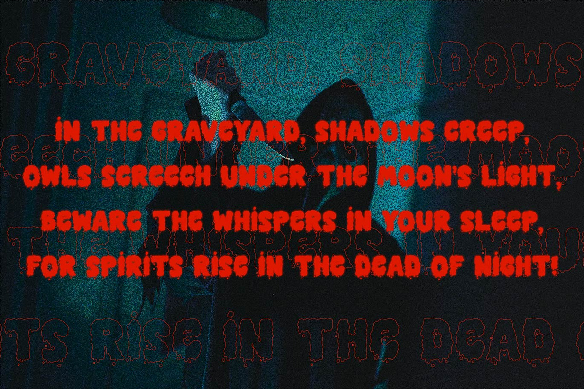 Creeptens - Bloody Night Typeface, a Handwritten Font by PROF STUDIO (Photo 5 of 5)