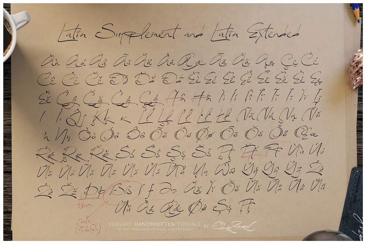 Reissfeder: Handwritten Typeface, a Handwritten Font by Eldar Zakirov's (Photo 21 of 29)