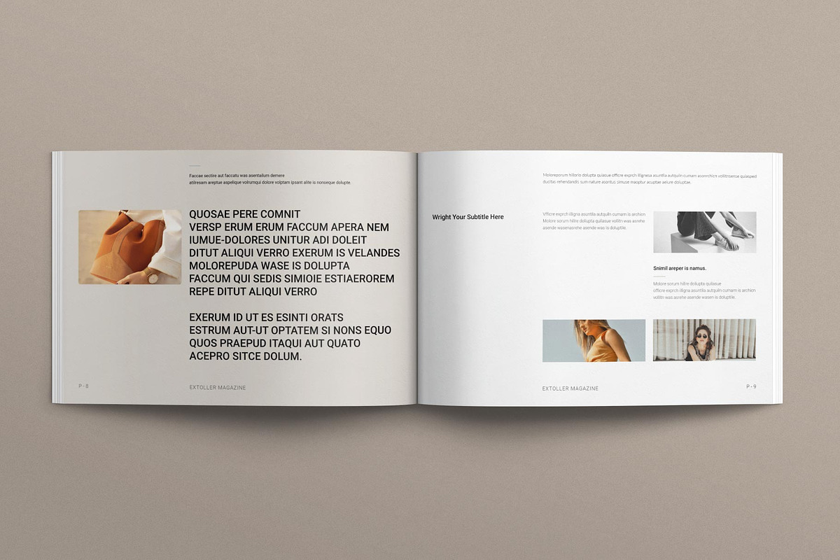Magazine Template Landscape, a Magazine Template by E-Type