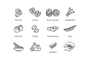 Nuts and Beans Icons, a Food Illustration by Tettygreen (Thumbnail 3 of 3)