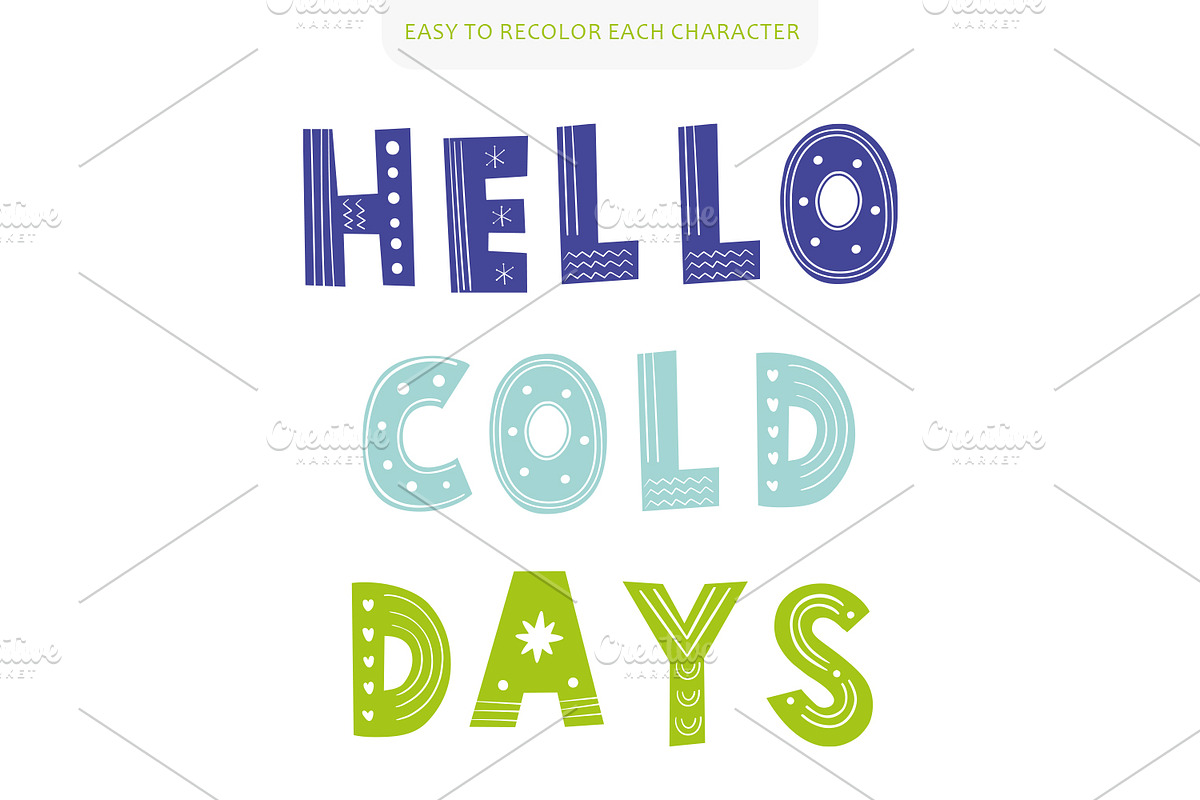 Hello Winter Typography, a Symbol Font by Alice_Evans (Photo 8 of 11)