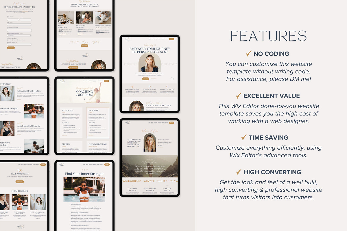Wix Website Template for Coaches, a Wix Template by vectorocean (Photo 8 of 11)