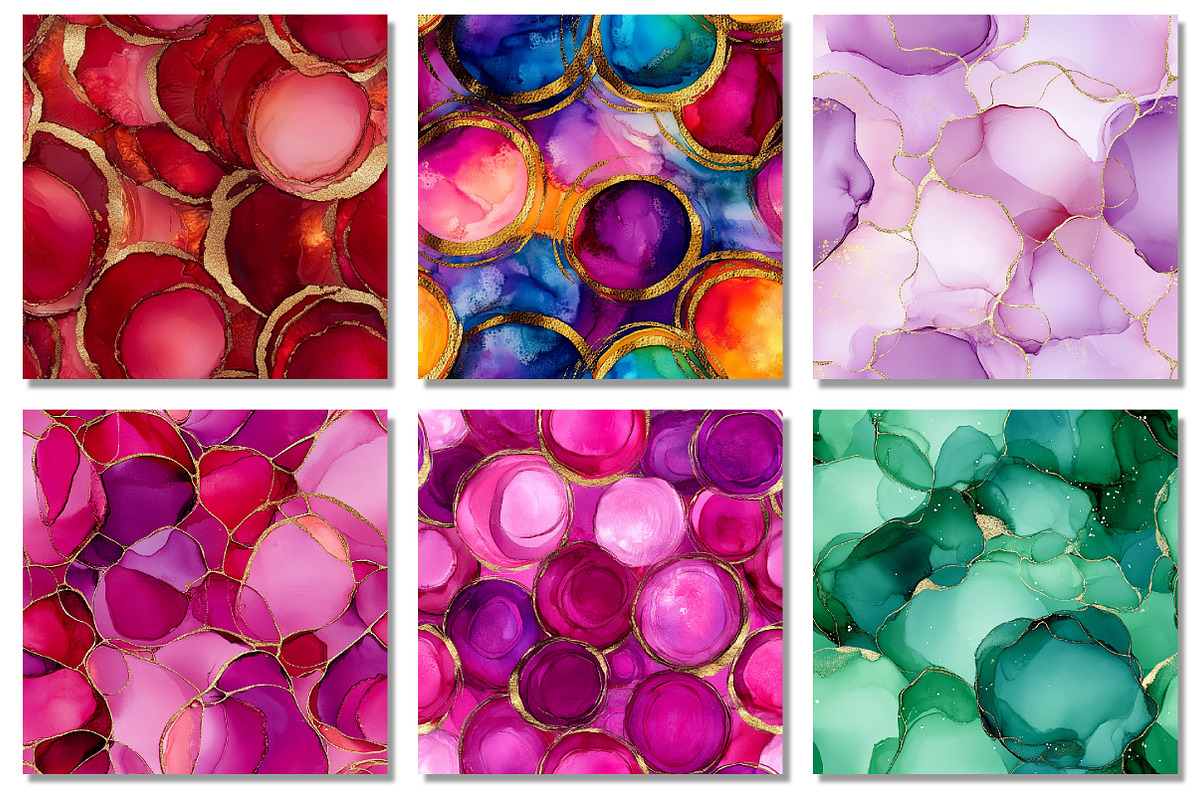 Alcohol Ink Circles Seamless Pattern, a Pattern Graphic by Dream Creation (Photo 2 of 7)