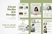Clean Media Kit for Content Creators, a Print Template by The Little Lily Studio (Thumbnail 1 of 5)