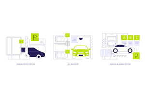 Smart parking management system, a Technology Illustration by Visual Generation