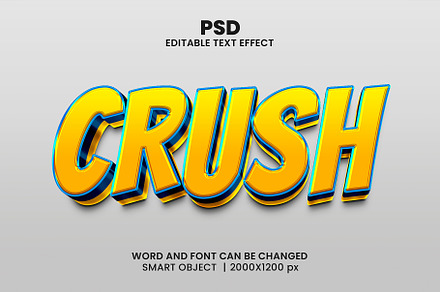 Crush 3d Editable Text Effect Style, a Layer Style Add-On by bdrobin