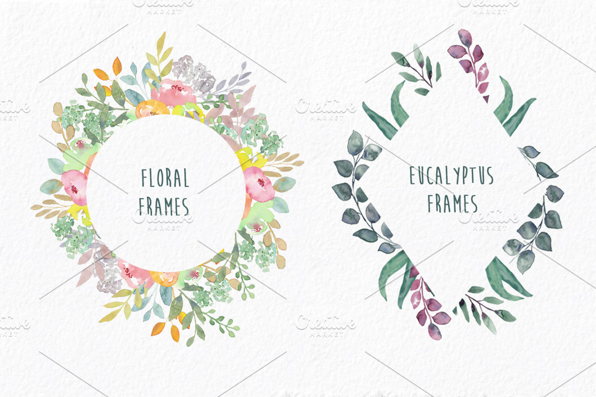 Embellished Frames: flowers & leaves, a Decorative Illustration by MaraquelaStudio (Photo 3 of 8)