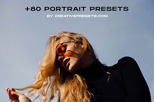 80 Portrait Lightroom Presets Bundle, an Action Add-On by CreativePresets.com