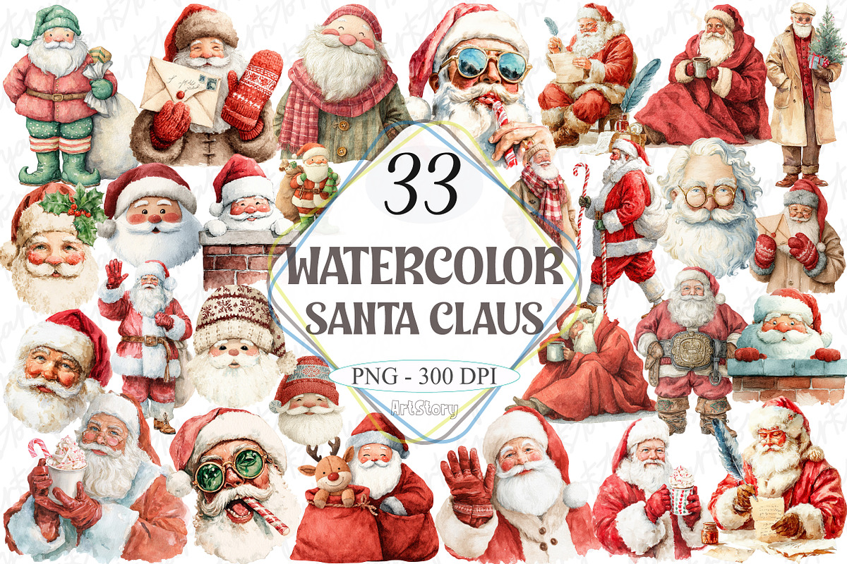 Santa Claus Clipart, a Graphic by designcity5 (Photo 1 of 5)