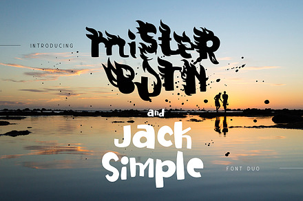 Mister Burn and Jack Simple, a Font by chekart