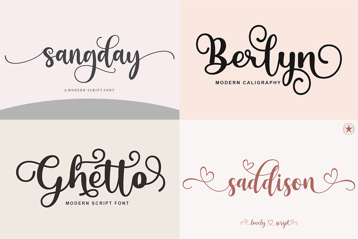 Super Big - Collection Font Bundle, a Script Font by Bosstype Studio (Photo 9 of 12)
