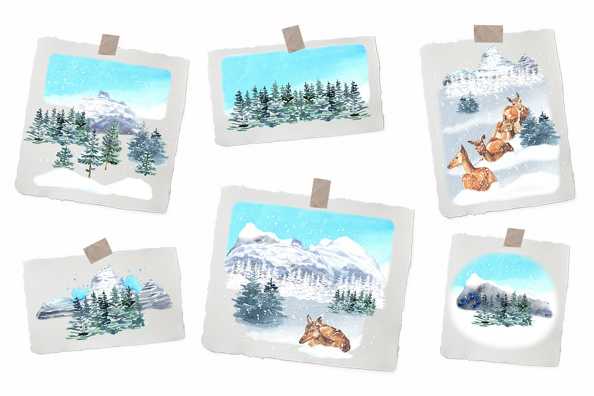 Winter Forest, an Animal Illustration by JennyColorArt (Photo 2 of 6)