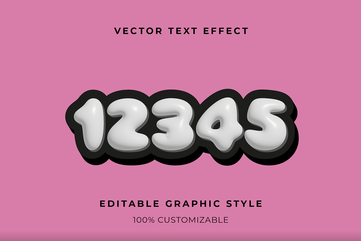 3D Puffy Cartoon Text Effect preview 2