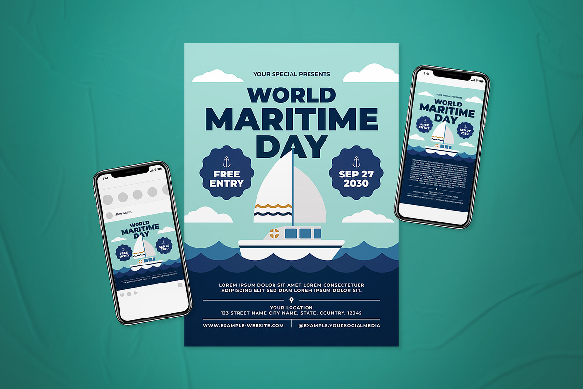 World Maritime Day Flyer Set, a Flyer Template by The Good Store (Photo 1 of 2)