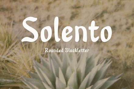 Solento, a Blackletter Font by Bruised Goods