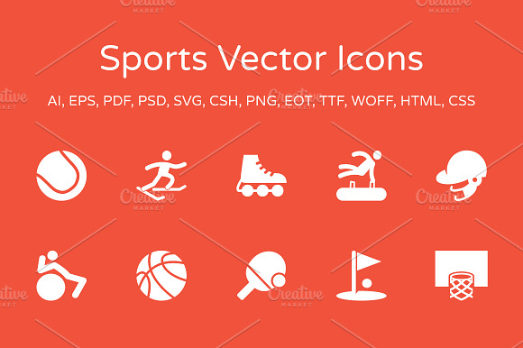 60 Sports Vector Icons Pack