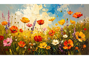 Textured oil painting of a vibrant, a Nature Photo by Igor Tichonow
