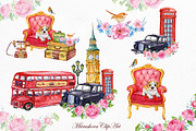 London Clipart Watercolor, an Illustration by MitrushovaArt (Thumbnail 2 of 5)