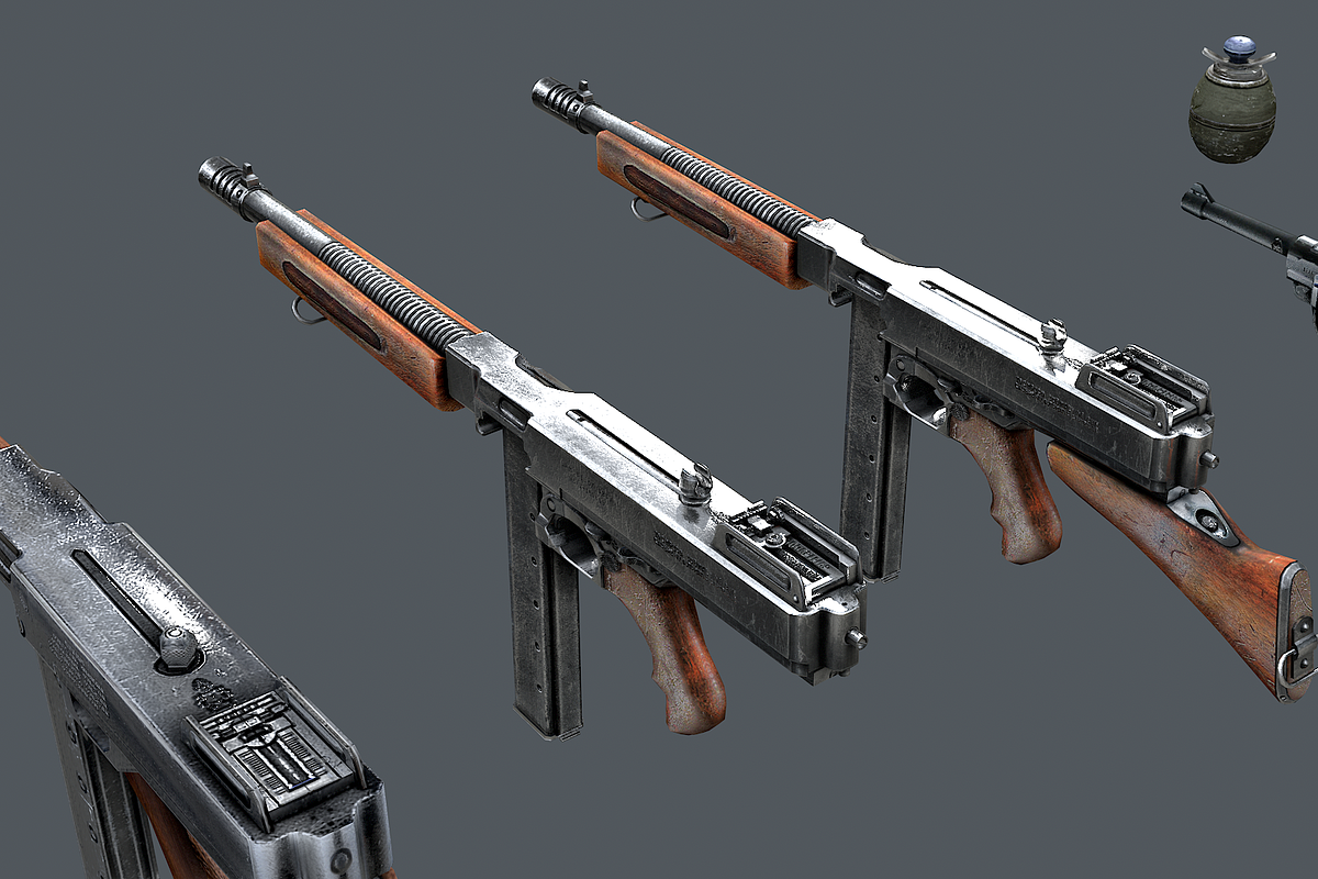 WWII Weapon Pack, an Object 3D Model by Beatheart Creative Studio (Photo 13 of 15)