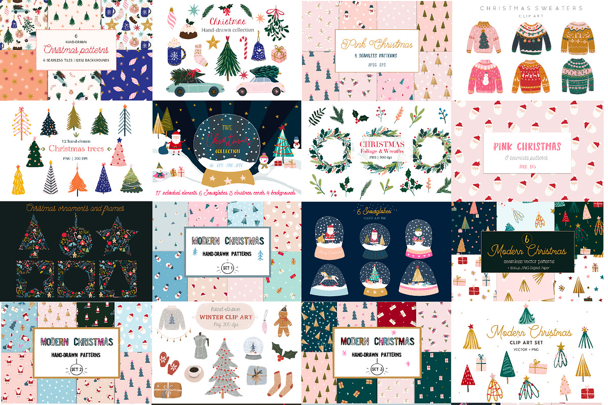 the Big Christmas bundle, a Pattern Graphic by Katie Lisker (Photo 2 of 27)