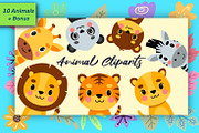 Cute Animals Portrait Illustration 1, an Animal Illustration by Vectorheroes (Thumbnail 1 of 9)