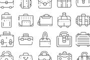 Various briefcases and bags line art, an Object Graphic by pikepicture (Thumbnail 3 of 3)
