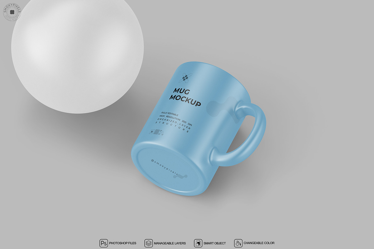 Mug Mockup Bundle of 5 PSDs, a Cups & Container Mockup by SmokyPixels (Photo 5 of 6)