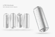6 Metallic Can Mockups, a Product Mockup by Graphic Bird (Thumbnail 3 of 9)