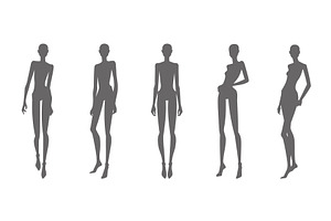 Female fashion silhouette figure