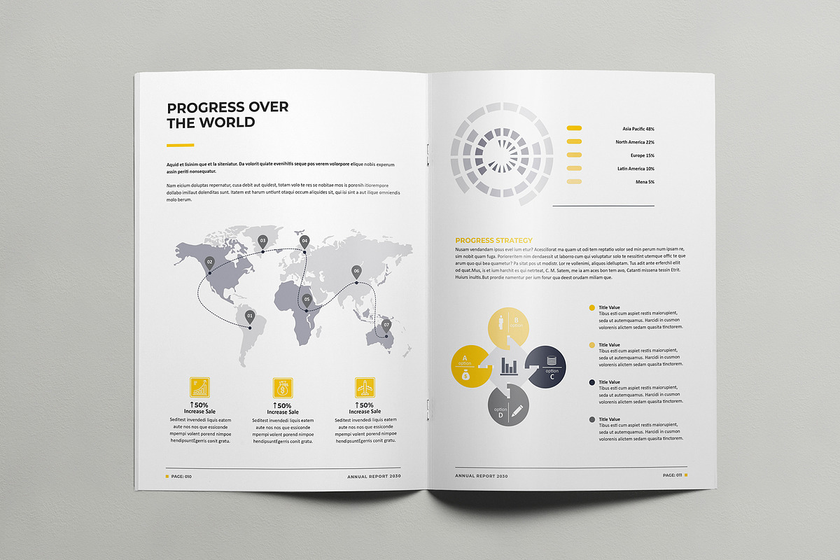 Annual Report Canva, a Brochure Template by DesignDevisers (Photo 5 of 11)