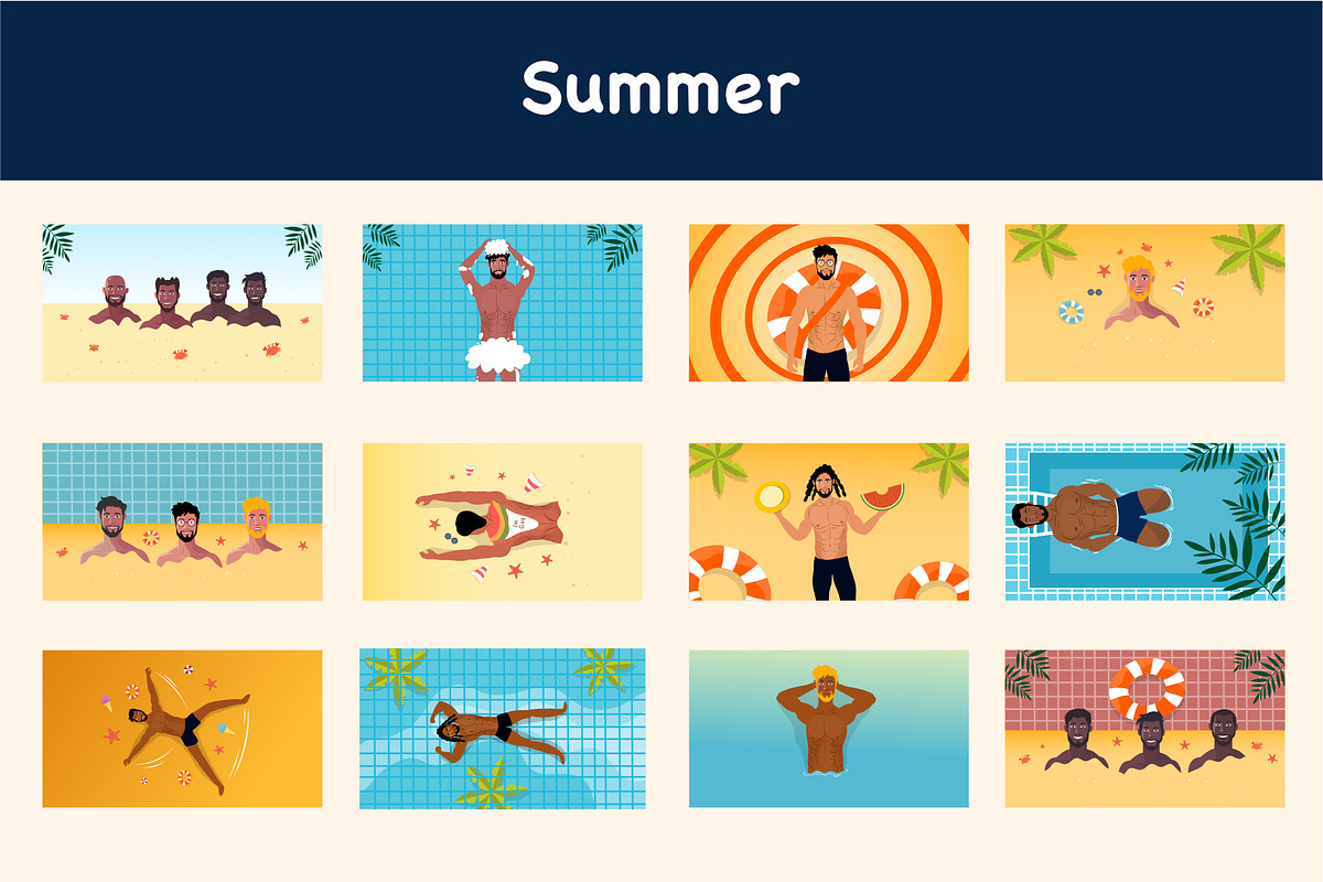 man in summer day, a Person Illustration by foxndeer (Photo 1 of 4)