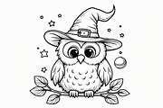 Halloween Coloring Book Set Pack, an Illustration by Creativeshirt (Thumbnail 5 of 19)