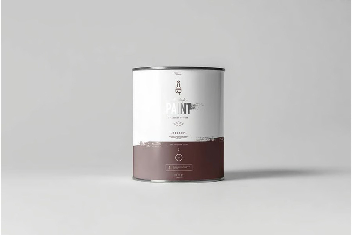 Can of Paint Mock-up, a Product Mockup by zippypixelstudio (Photo 4 of 11)
