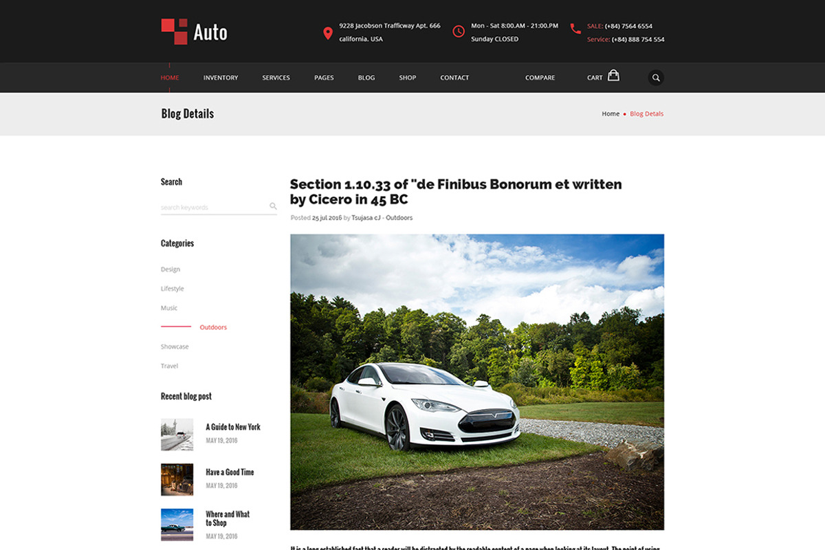 Auto - Modern car rental service PSD, a Websites & App Template by Knighthemes (Photo 11 of 11)