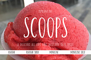 Scoops Font, a Sans Serif Font by theinkaffair (Thumbnail 1 of 9)