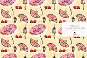 Japanese Cranes Seamless Patterns, a Pattern Graphic by KaramfilaS (Thumbnail 11 of 19)