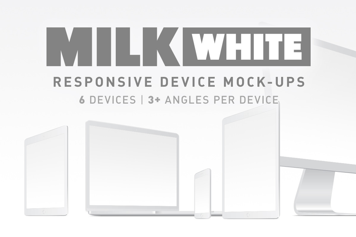 Milk - White Responsive Mockups, a Mockup by Rex Rainey (Photo 1 of 3)