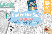 Under the sea coloring games, an Education Illustration by Lexi Claus (Thumbnail 1 of 16)