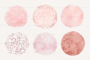 Blush Watercolor Circles