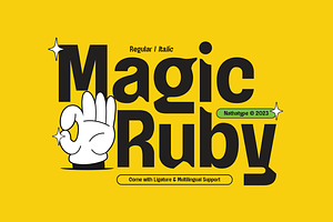 Magic Ruby, a Symbol Font by Nathatype