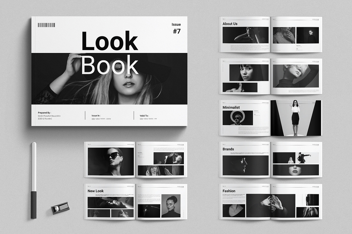 LookBook Template Landscape, a Brochure Template by E-Type