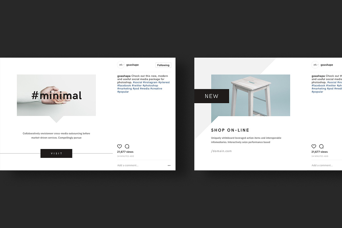Minimal Canva Social Media Instagram, a Social Media Template by Goashape Studio (Photo 8 of 10)