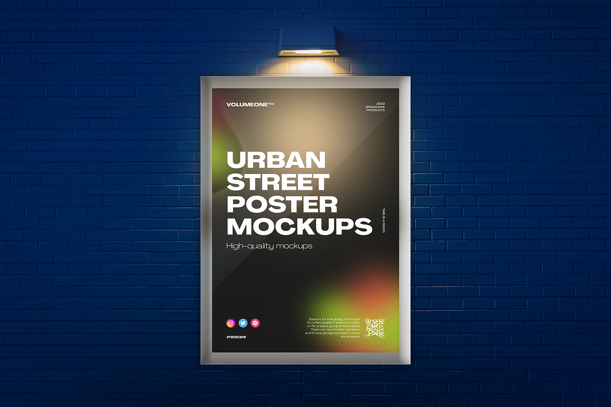 Urban Street Poster Mockup, a Print Template by SPACECAKE